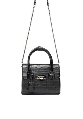 Embossed Shiny PU Leather Satchel Bag -Sale