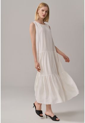 Solid Maxi Layered Sleeveless Dress