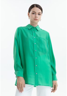 Solid Front Pocket Shirt -Sale