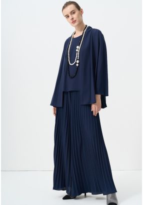 Solid Pleated Wide Legs Trouser