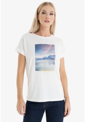 Landscape Printed Crew Neck T-Shirt