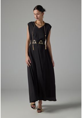 Solid Sleeveless Oversize Dress 