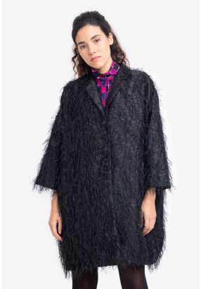 Lurex Feather Coat -Sale