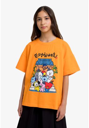 BT21 Vibrant Printed T Shirt