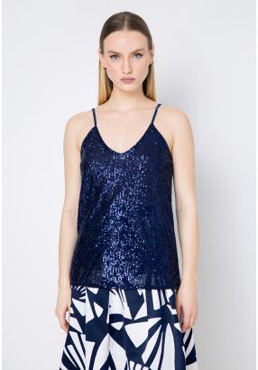 Sleeveless Sequin Top