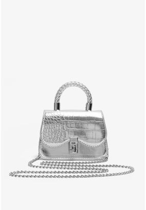 Metallic Flap Crossbody Bag