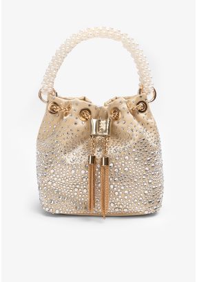 Extravagant Embellished Bucket Bag