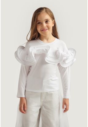 Ruffled Bodice T Shirt