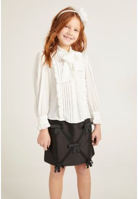 Ruffled Chiffon Shirt