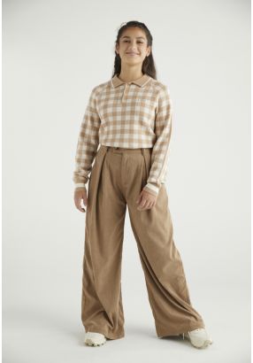 Relaxed Fit Ribbed Trousers