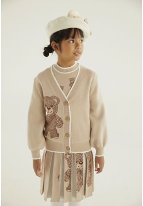 Bear Knitted Cardigan