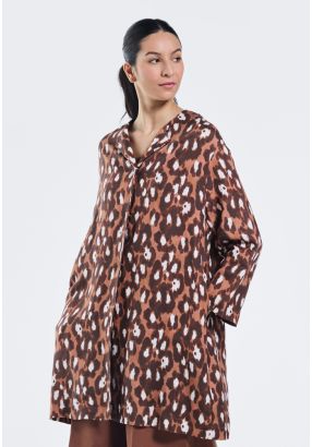 Leopard Print Oversized Jacket