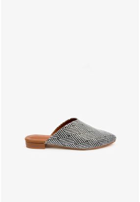 Woven Straw Paper Mules