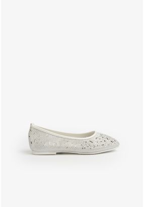 Embellished Floral Ballerina Flat