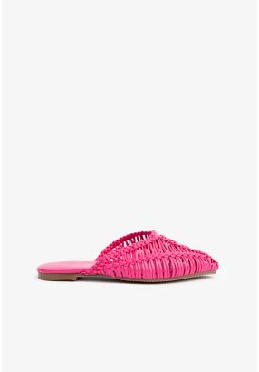 Braided Woven Flat Mules