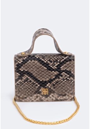 Snake Pattern Crossbody Bag