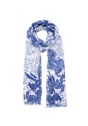 Tassel Trimmed Printed Scarf