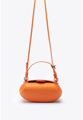 Trendy Solid Leather Hand Bag