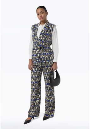 Multi Printed High Rise Trousers -Sale