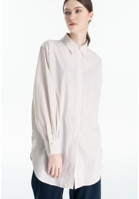 Contrast Striped Button Up Shirt -Sale