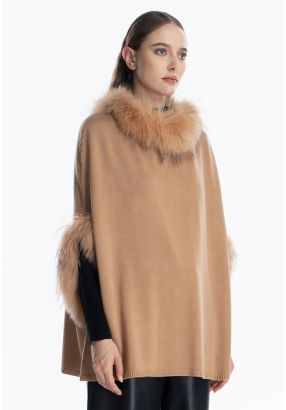 Faux Fur Hem Knitwear -Sale