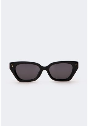 Solid Cat Eye Frame Sunglasses