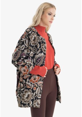 Allover Floral Textured Jacket -Sale