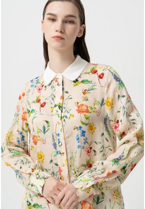 Printed Club Collar Shirt