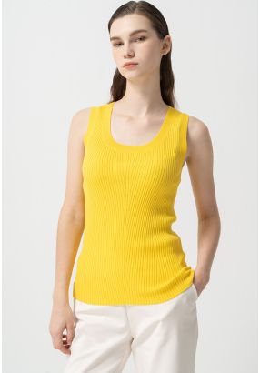 Solid knitted Sleeveless Top