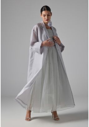 Solid Textured Oversized Abaya