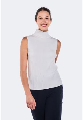 Ribbed Knitted Sleeveless Top