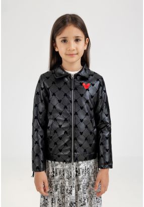 Mickey PU Leather Jacket