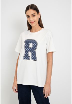 Letter Motif Short Sleeve T-Shirt