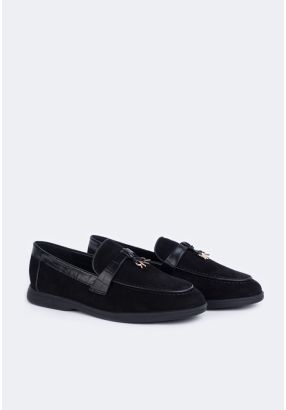 PU Leather Detailed Loafers