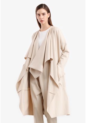 Asymmetrical Irregular Solid Open Outer Jacket -Sale