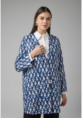 Geometric Printed Midi Jacket