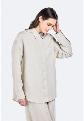 Drop Shoulder Linen Shirt