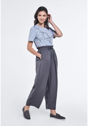 Solid Palazzo Trousers