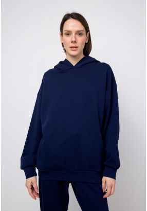 Solid Oversized Drop Shoulder Hoodie