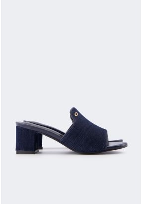 Monogram Denim Heeled Sandals