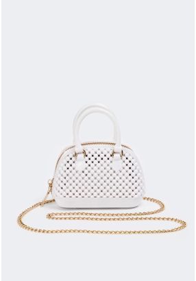 Top Handle Beaded Handbag