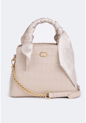 Embossed Croc Handbag