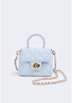 Mini Tweed Quilted Handbag