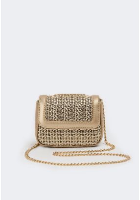 Intricate Metallic Crossbody Bag