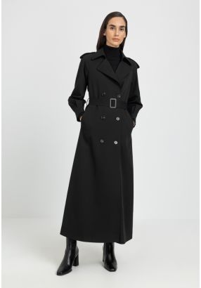 Double Breasted Belted Coat