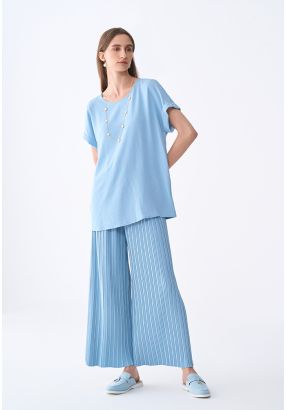 Pleated Palazzo Trousers