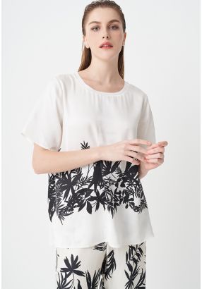 Birds Printed Crew Neck T-shirt