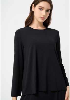 Knitted Solid Loose Blouse