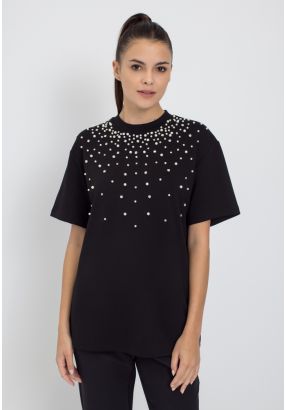 Crystal Pearl Embellished Top