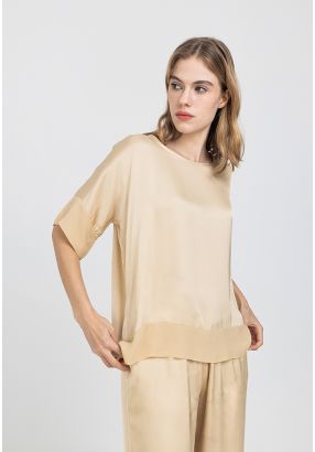 Round Neck Oversize Solid Top